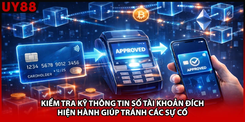 Kiểm tra kỹ thông tin số tài khoản đích hiện hành giúp tránh các sự cố